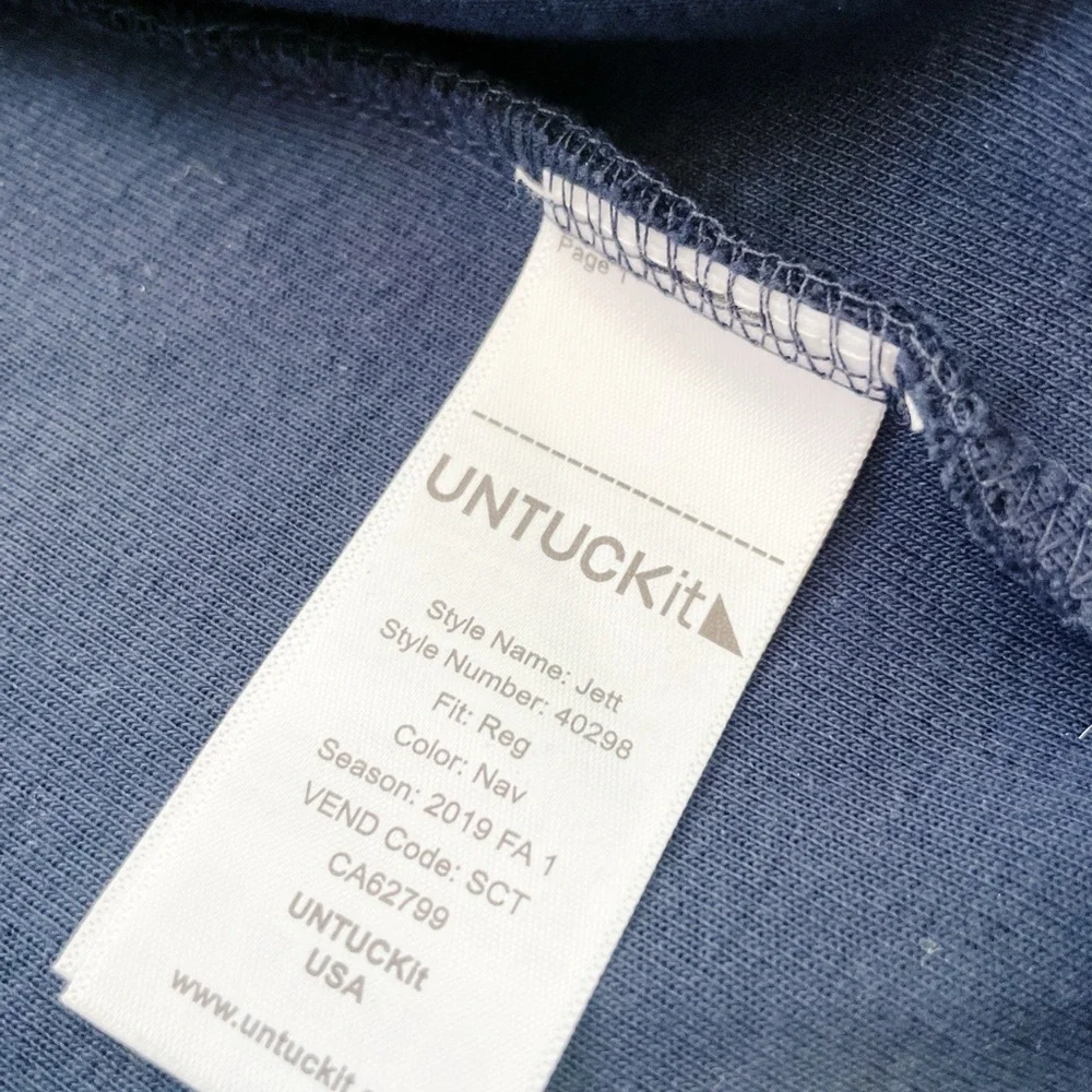 UNTUCKit Jett Zip-Up Bomber Jacket Men’s Medium Navy Casual Lightweight